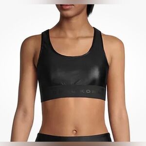 Koral Women’s Mesh-Back Racerback Black Pink Sports Bra Size‎ S
